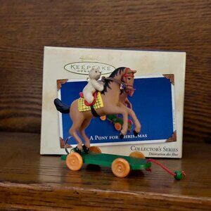 2002 Hallmark A Pony For Christmas Ornament